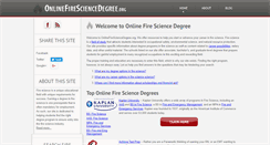 Desktop Screenshot of onlinefiresciencedegree.org